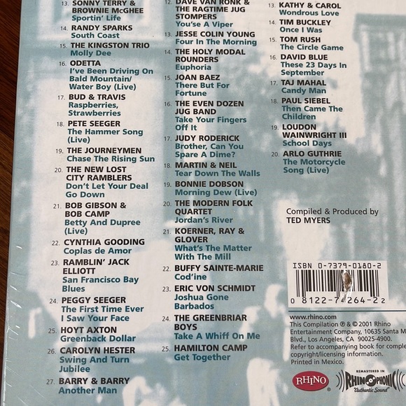 NEVER OPENED WASHINGTON SQUARE MEMOIRS - THE GREAT URBAN FOLK BOOM CD SET - Picture 8 of 9